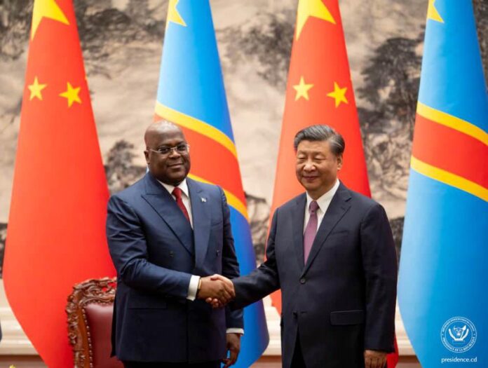 Le Président de la RDC, Félix Tshisekedi TSHILOMBO et Xi Jinping, Président Chinois