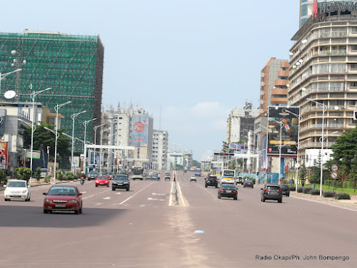 Boulevard du 30 juin à Kinshasa, le 19/12/2016. Radio Okapi/Ph. John Bompengo